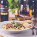 plate of pasta with mushrooms
